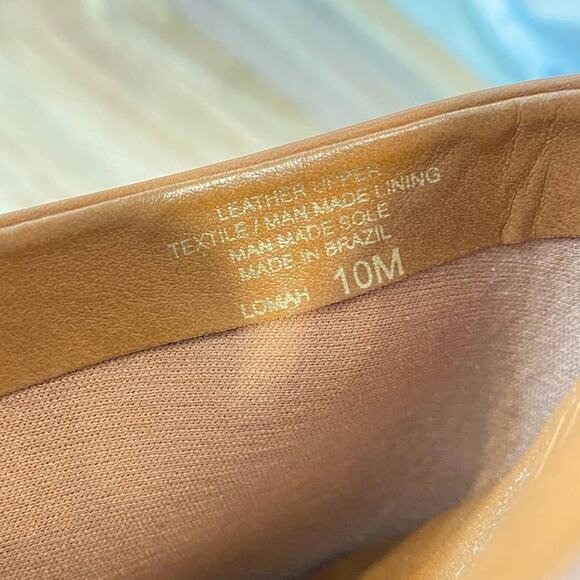 Gianni Binni Lomah Leather  Square Toe Platforms Sandals Chunky Heels Tan 10us - Picture 2 of 10